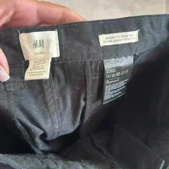 Black H&M Skinny Fit Stretch Pants - Picture 3 of 3